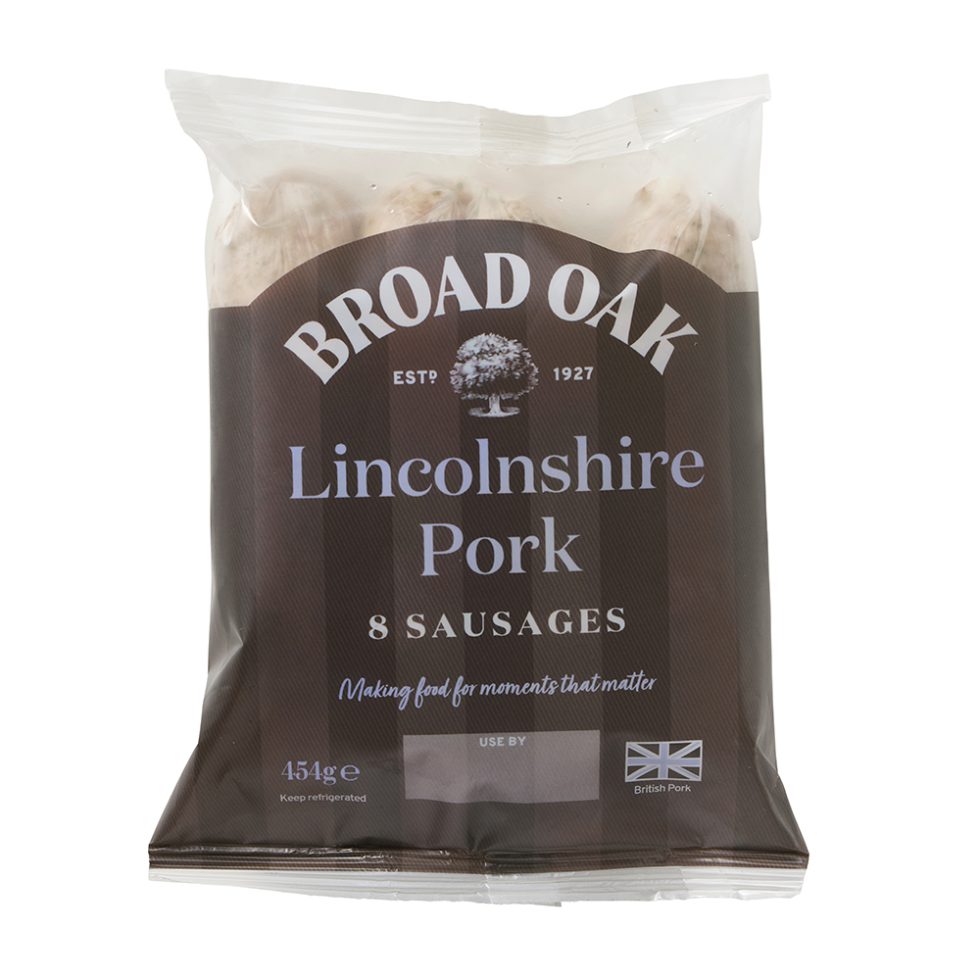 Lincolnshire Pork Sausages (454g) Broad Oak Farm